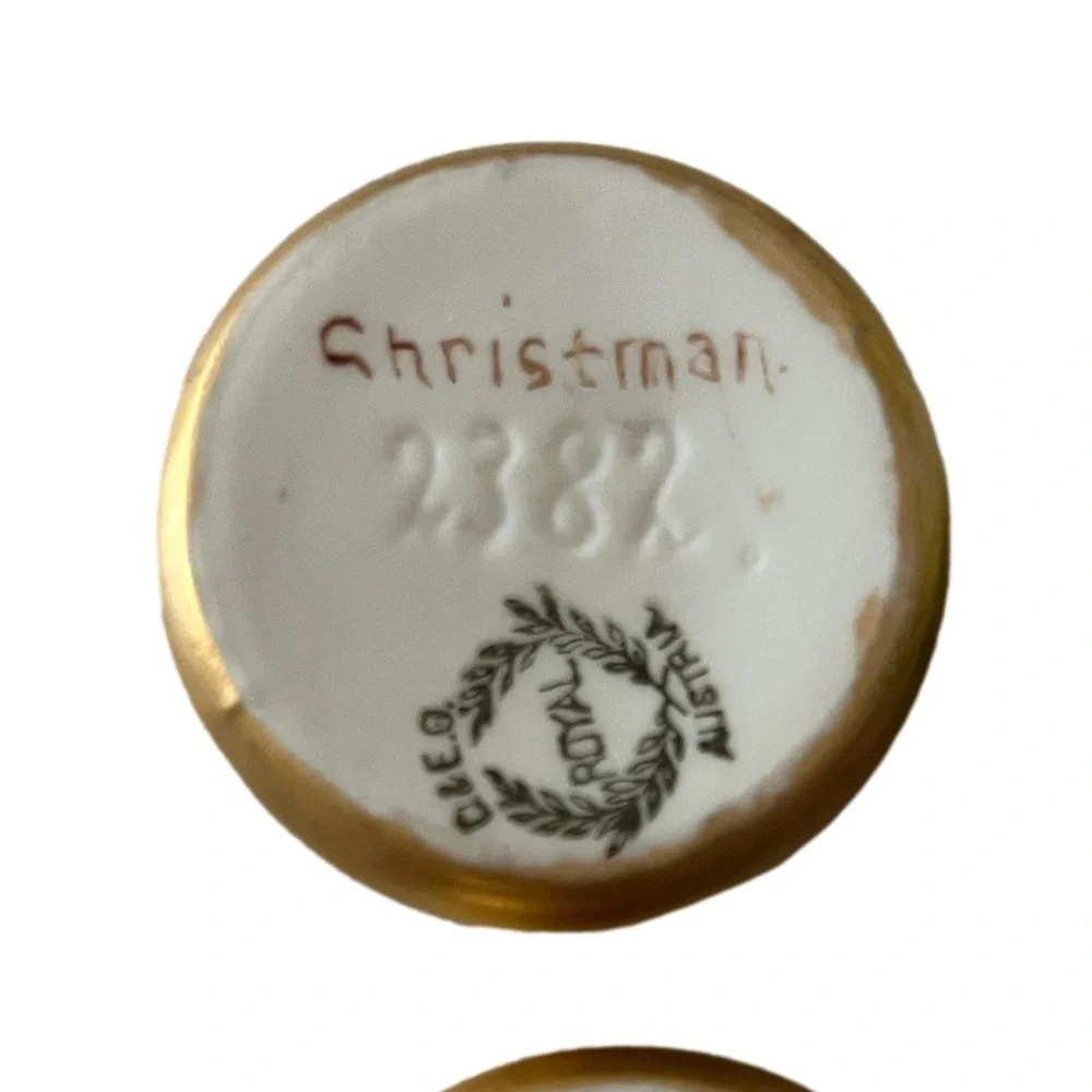 Antique Oscar & Edgar Gutherz Royal Austria Salt Cellars (set of 2 plus master)